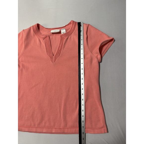 Liz Claiborne Women's L Pink Lightweight Sweater Blouse Spring Pastel Easter - Picture 6 of 6